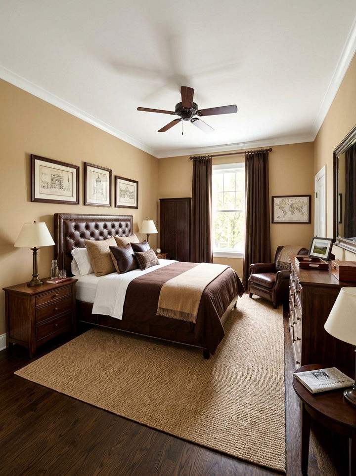 Tan and dark brown bedroom - 30 tan bedroom color schemes