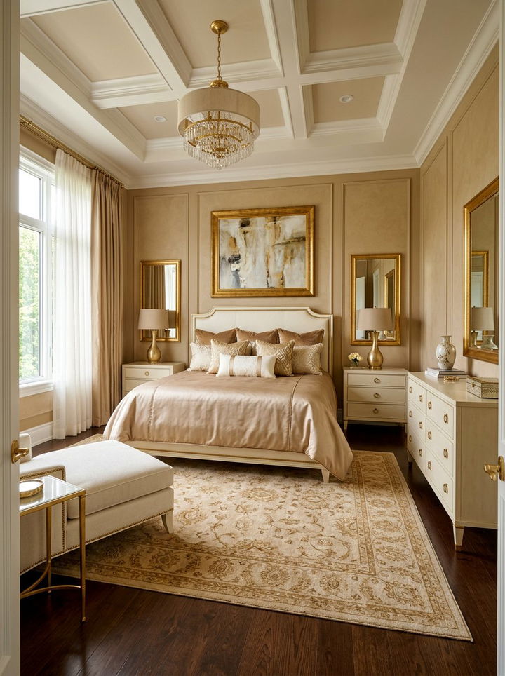 Tan and gold bedroom - 30 tan bedroom color schemes