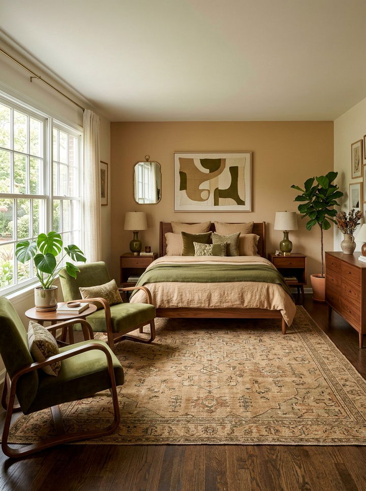 Tan and olive green bedroom - 30 tan bedroom color schemes
