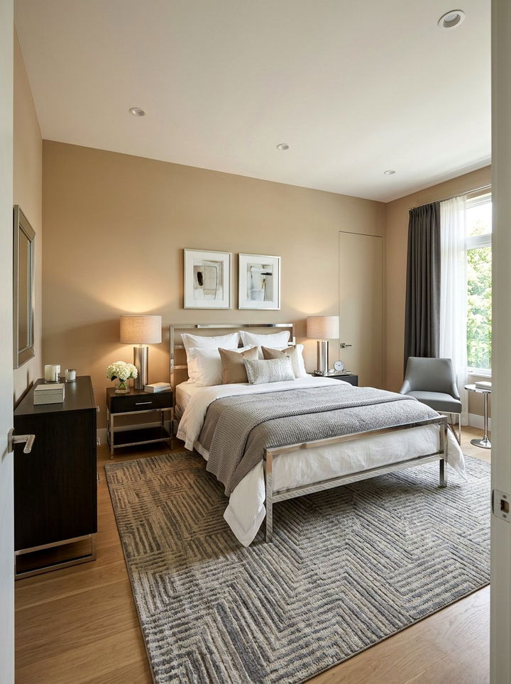 Tan and silver bedroom - 30 tan bedroom color schemes