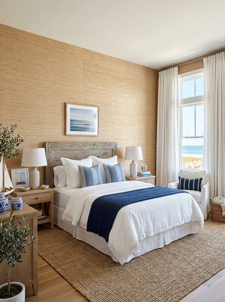 Tan grasscloth wallpaper - 30 bedroom grasscloth wallpapers