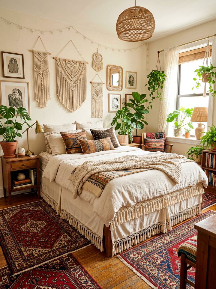 Tassel Trim Bed Skirt - 30 bedroom dust ruffles