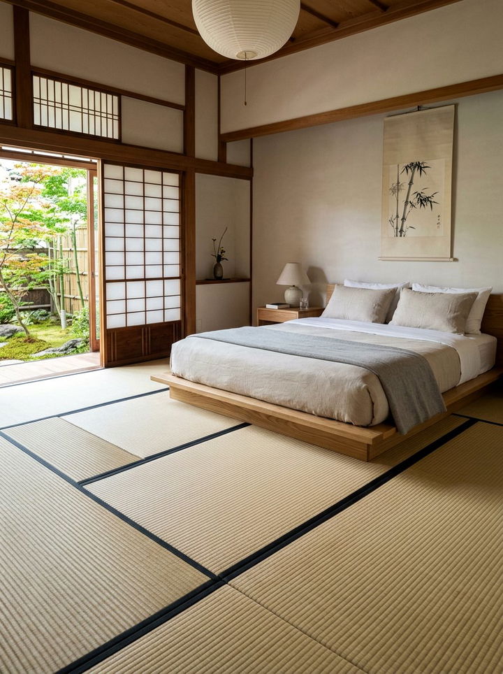 Tatami mat flooring - 30 Japanese bedroom ideas