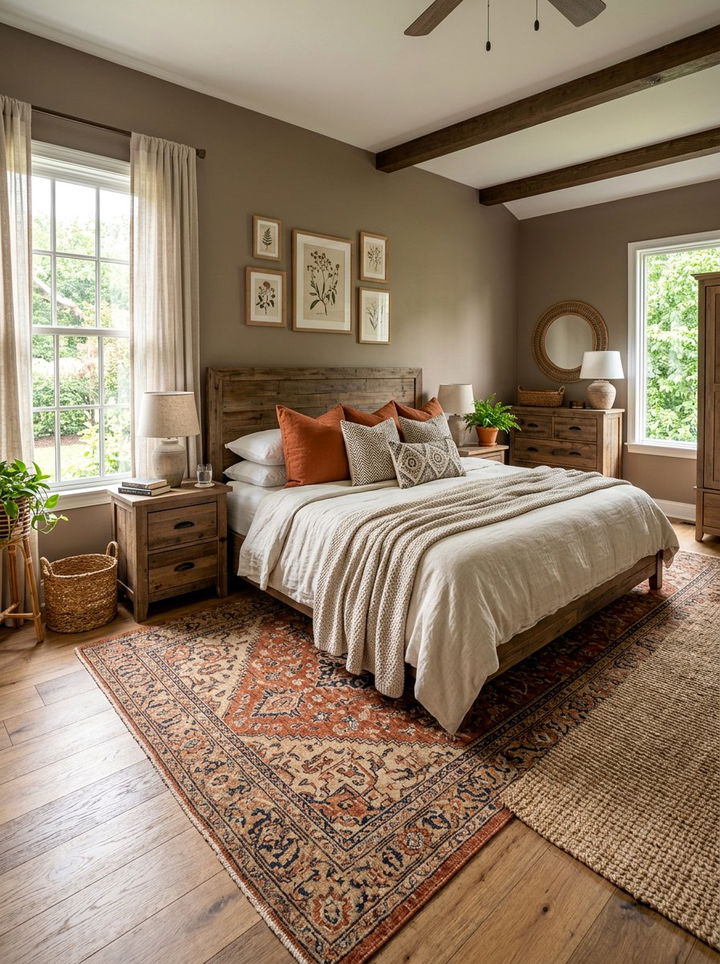 Taupe Bedroom - 30 autumn inspired bedroom color ideas