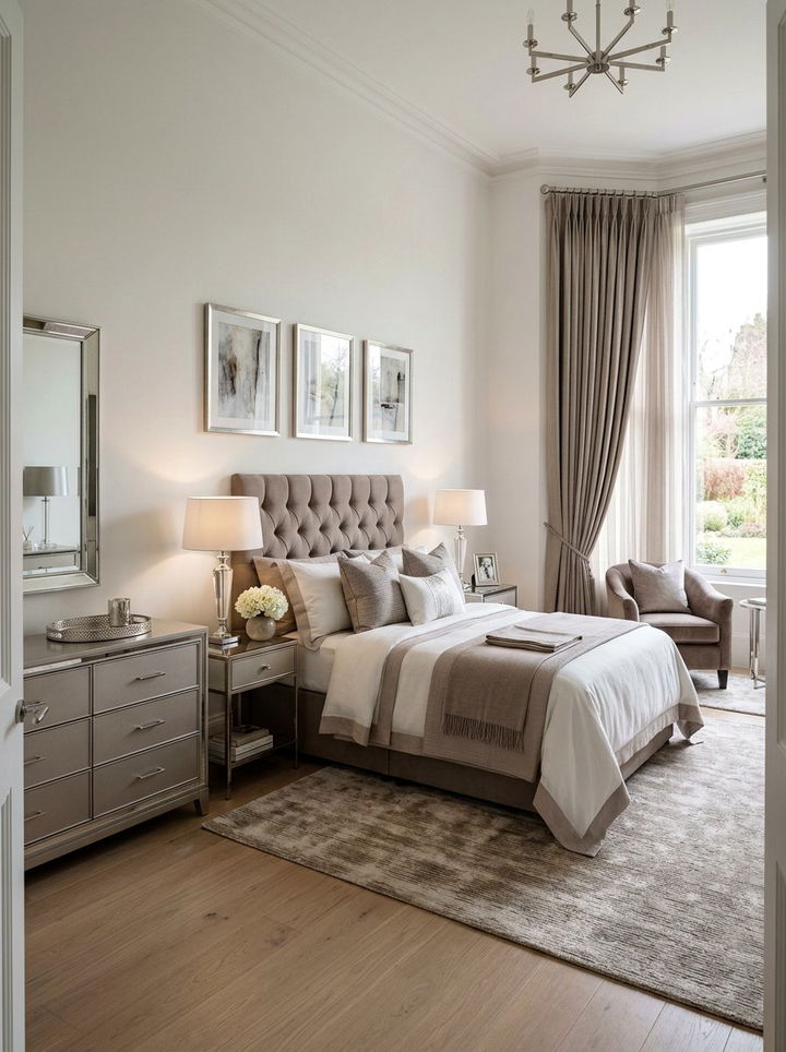 Taupe Brown and Eggshell - 30 brown and white bedroom color combo