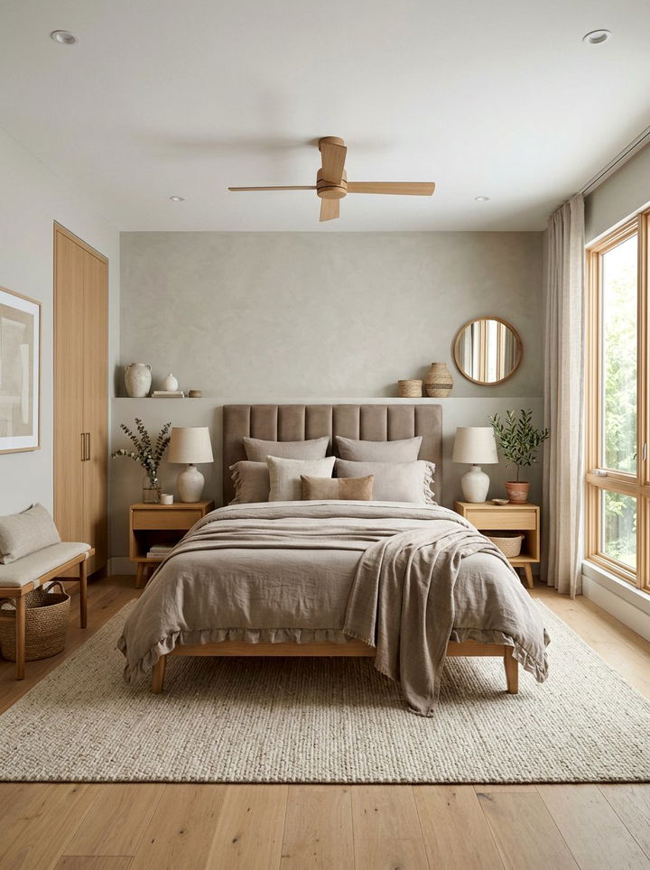Taupe Organic Bedroom - 30 monochromatic bedroom ideas