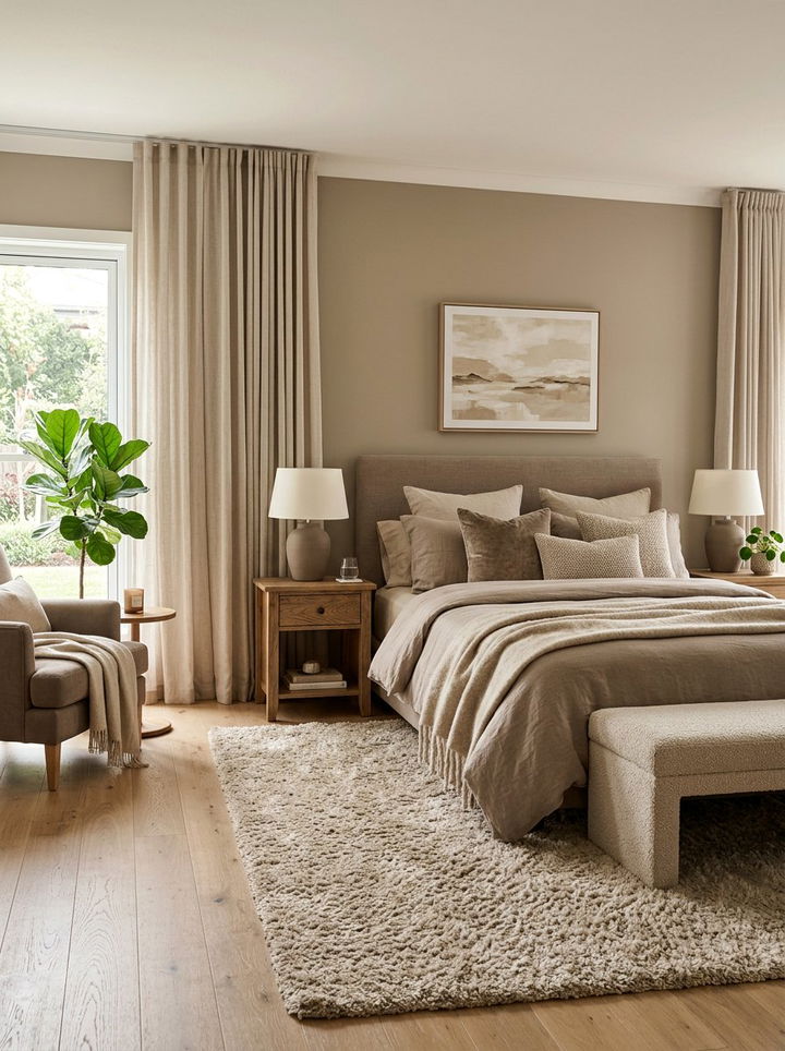 Taupe and Beige Bedroom - 30 taupe bedroom color schemes