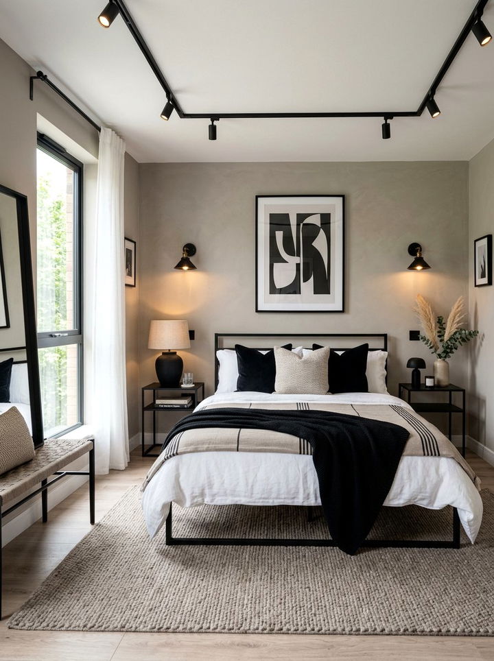 Taupe and Black Bedroom - 30 taupe bedroom color schemes