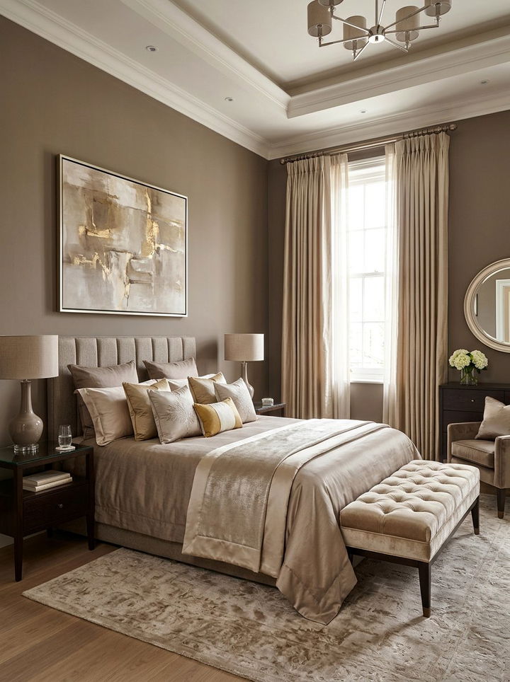 Taupe and Champagne Bedroom - 30 taupe bedroom color schemes