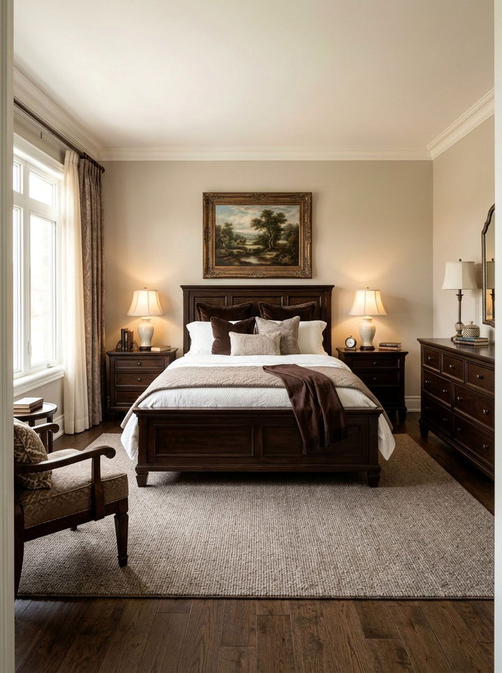 Taupe and Chocolate Brown Bedroom - 30 taupe bedroom color schemes