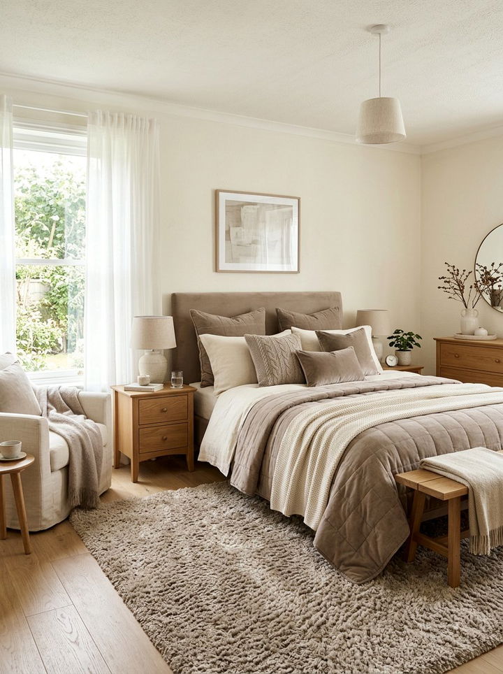Taupe and Cream Bedroom - 30 taupe bedroom color schemes