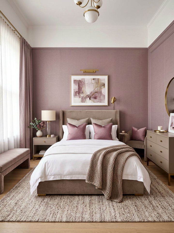 Taupe and Mauve Bedroom - 30 taupe bedroom color schemes