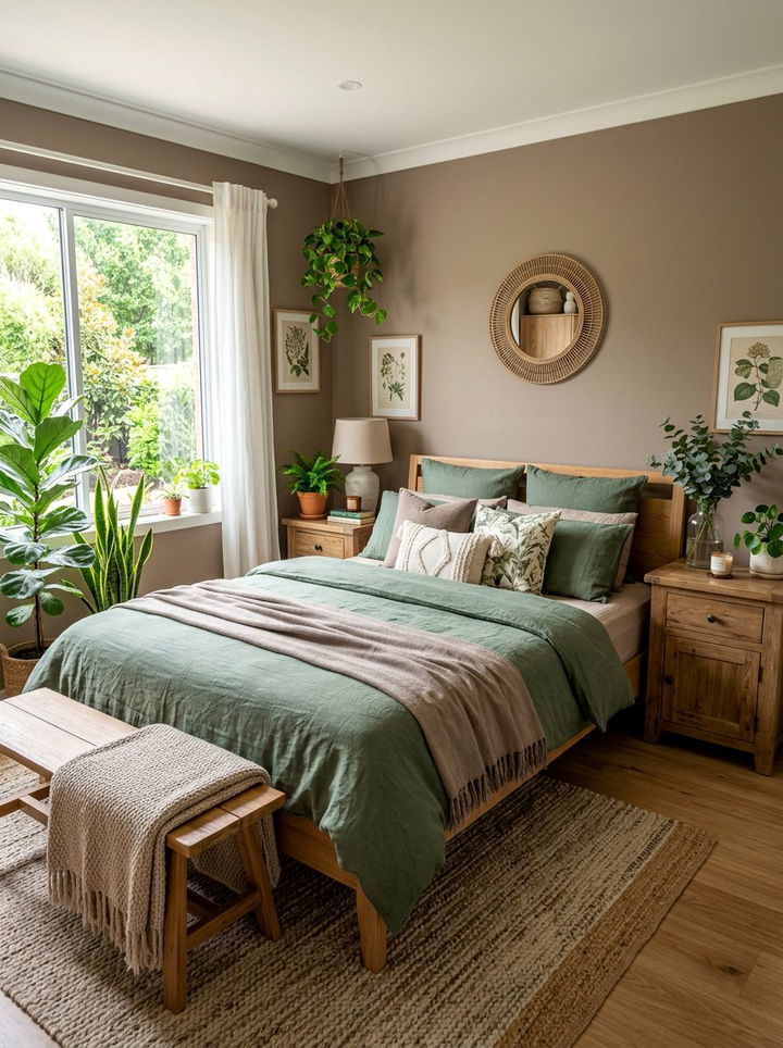 Taupe and Sage Green Bedroom - 30 taupe bedroom color schemes