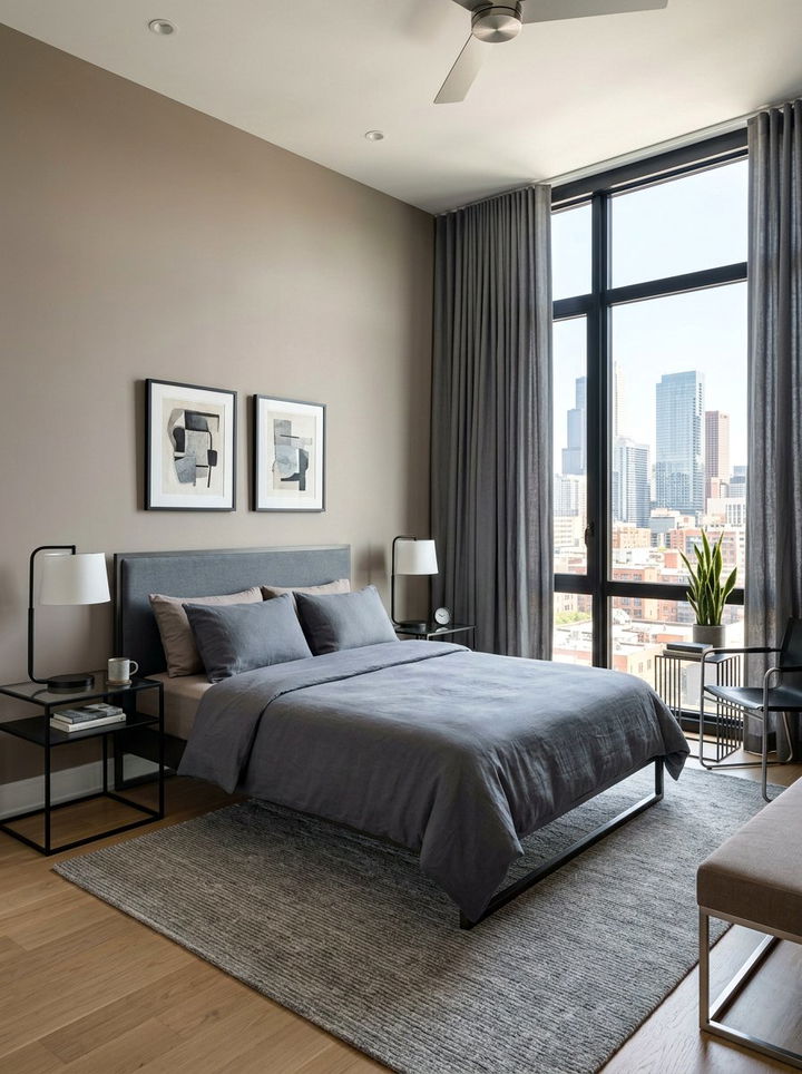 Taupe and Slate Grey Bedroom - 30 taupe bedroom color schemes