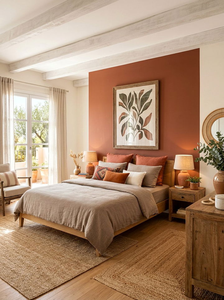 Taupe and Terracotta Bedroom - 30 taupe bedroom color schemes