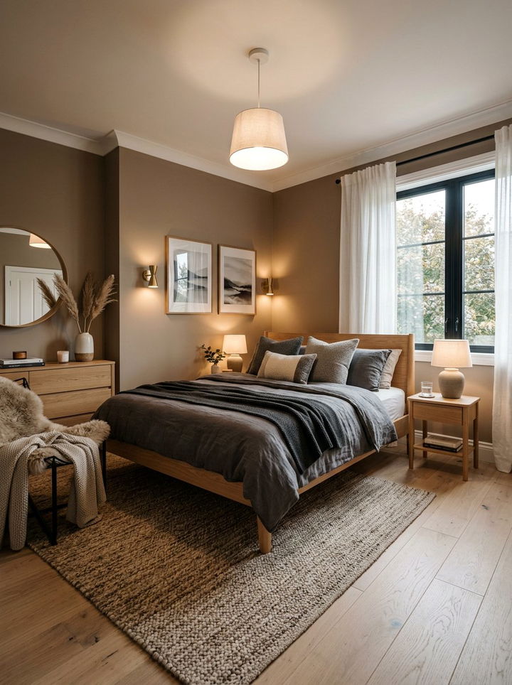 Taupe scandinavian bedroom - 30 Scandinavian bedroom color ideas
