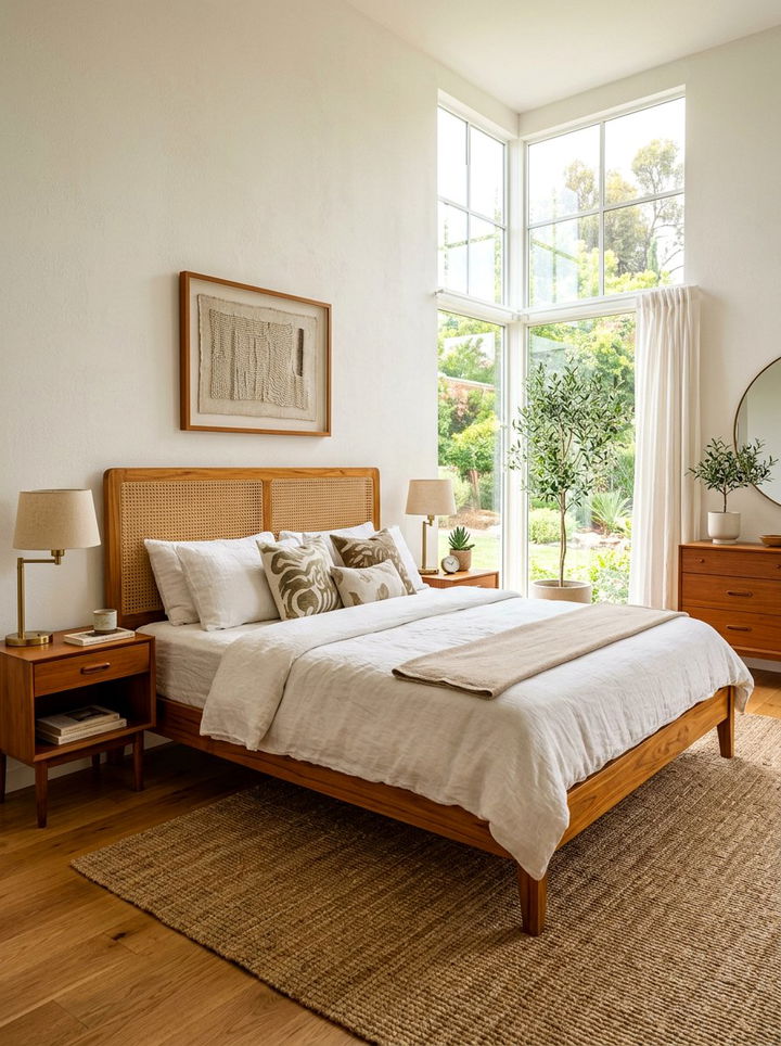 Teak Cane Headboard - 30 bedroom cane headboards