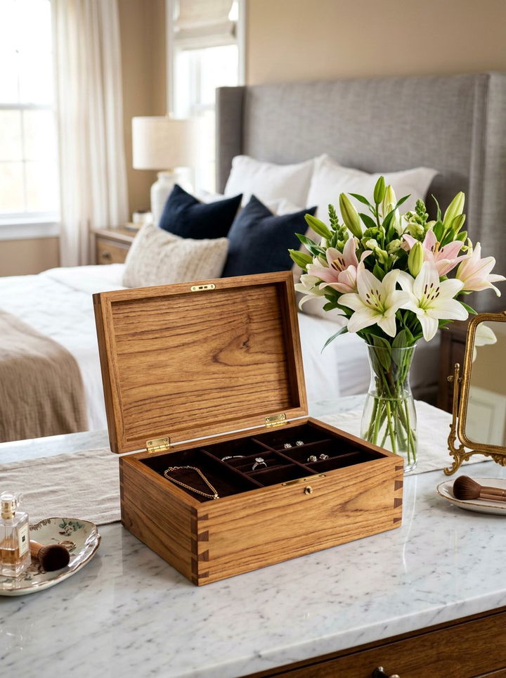 Teak Wood Jewelry Box - 30 bedroom teak furniture ideas