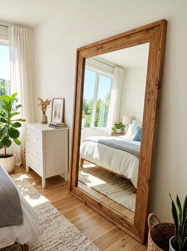Teak Wood Mirror Frame - 30 bedroom teak furniture ideas