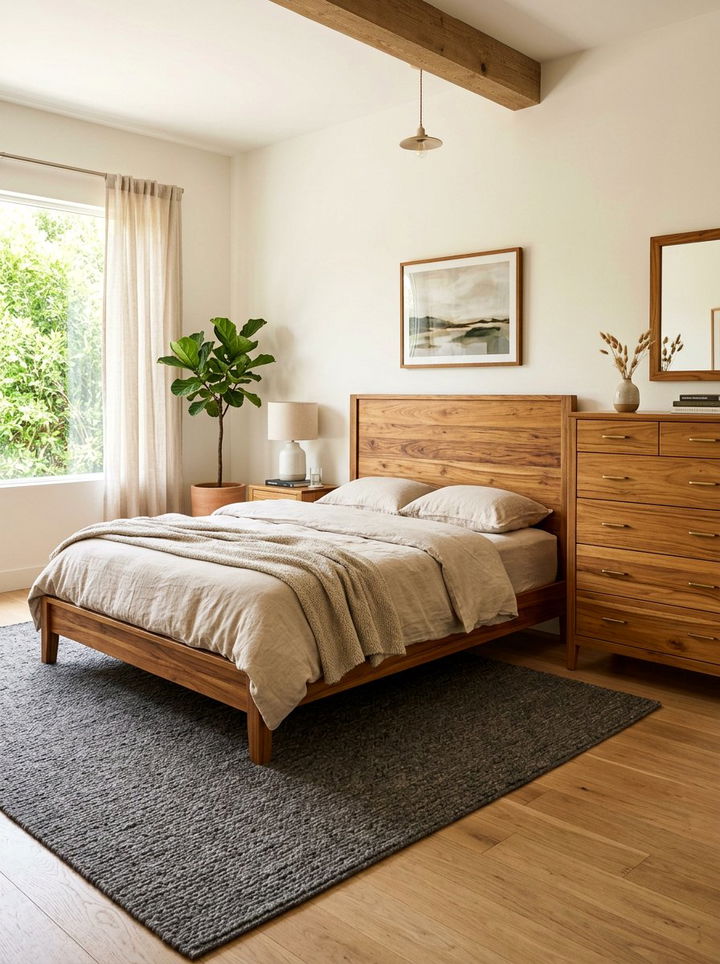 Teak wood bedroom - 30 retro bedroom ideas