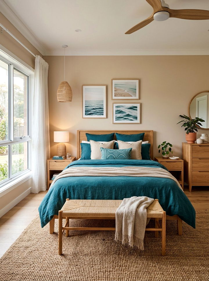 Teal And Beige Bedroom Palette - 30 scandinavian teal bedroom ideas