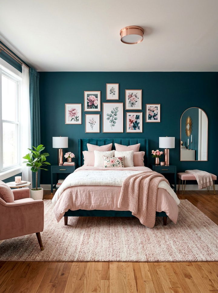 Teal And Pink Feminine Bedroom - 30 teal bedroom decor ideas