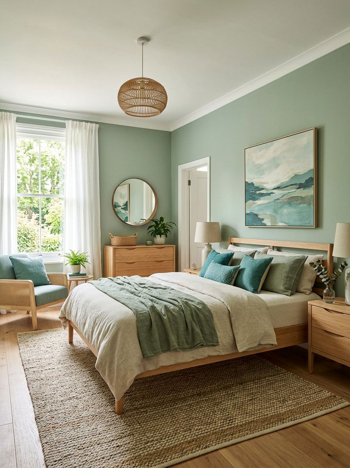 Teal And Sage Green Bedroom - 30 teal bedroom ideas