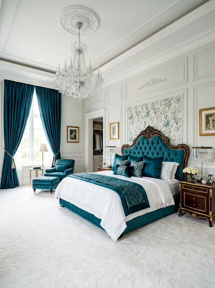 Teal And White Luxury Bedroom - 30 teal and white bedroom ideas