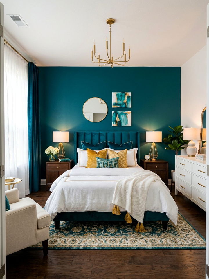 Teal Bedroom - 30 soothing bedroom color ideas