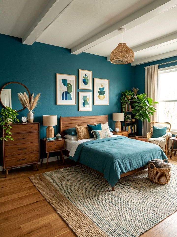 Teal Bedroom Decor - 30 contemporary blue bedroom ideas