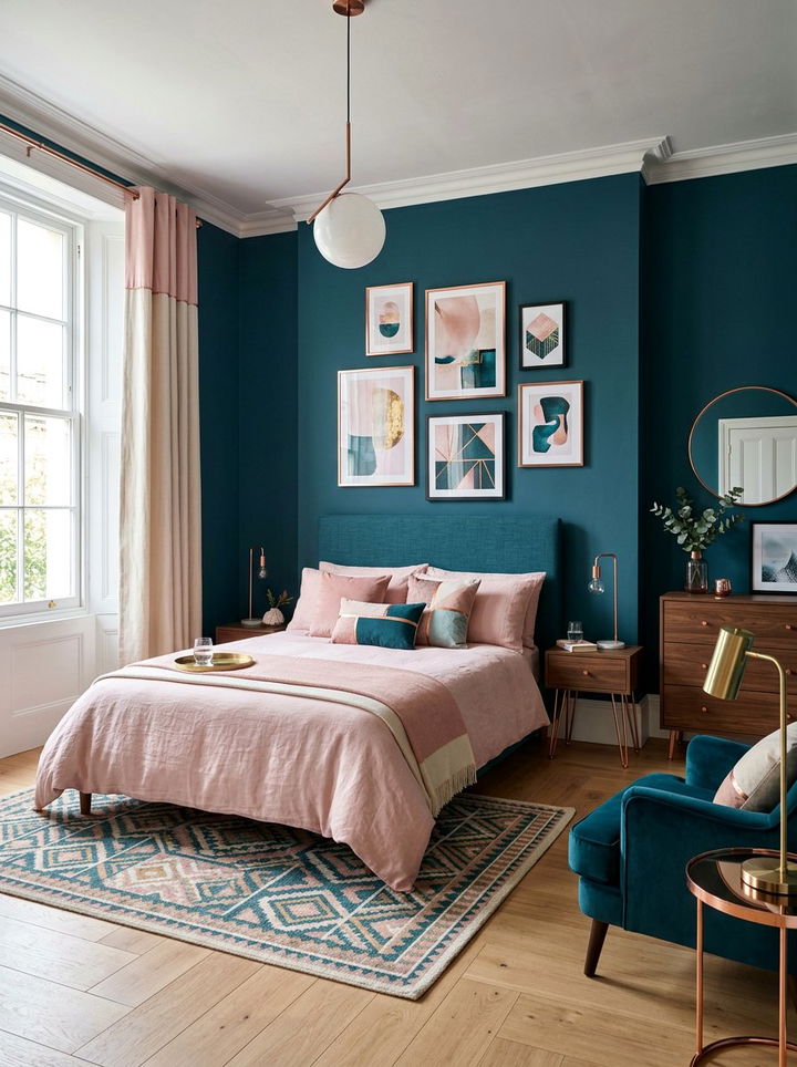 Teal and pink bedroom - 30 contemporary teal bedroom ideas