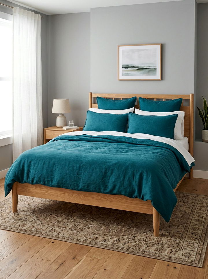 30 Rustic Teal Bedroom Ideas for a Vibrant, Earthy Style
