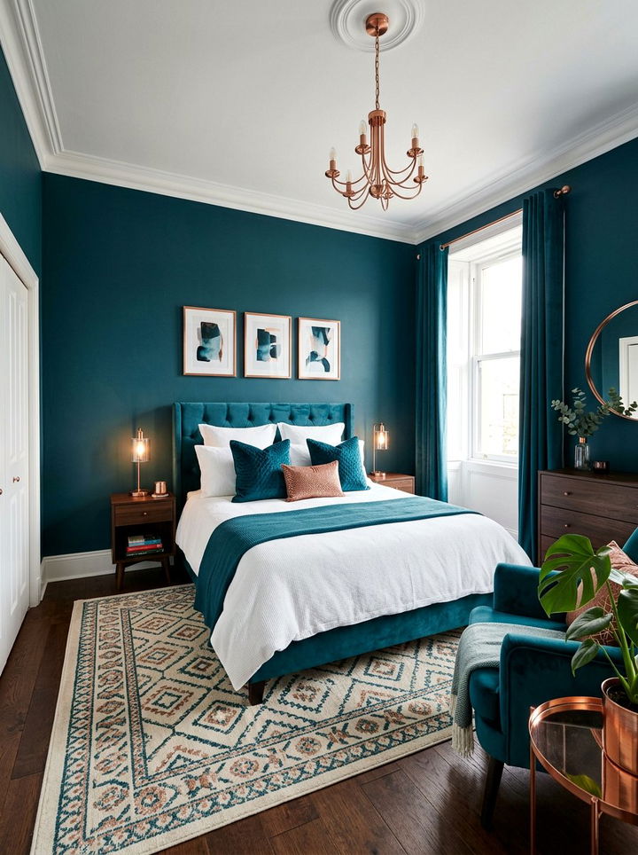 Teal bedroom - 30 sky inspired bedroom color ideas