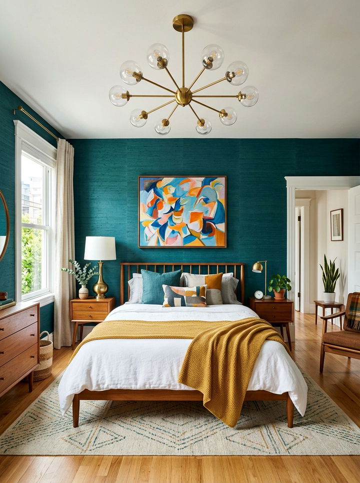 Teal grasscloth wallpaper - 30 bedroom grasscloth wallpapers