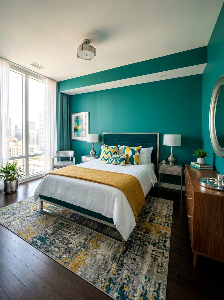 Teal green bedroom - 30 contemporary green bedroom ideas