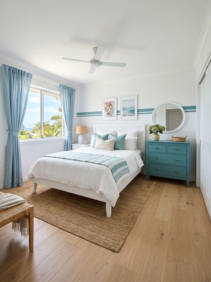 Teal white furniture - 30 modern teal bedroom ideas