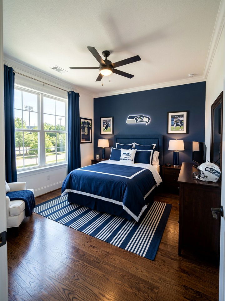 Team color bedroom - 30 soccer bedroom ideas