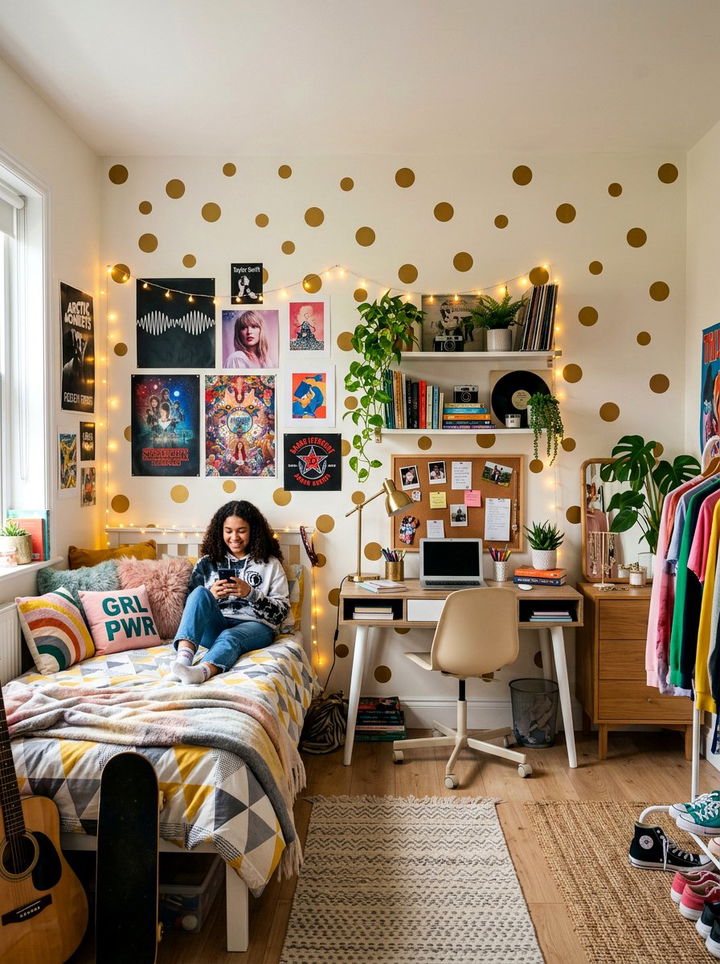 Teen Bedroom Polka Dot Wall - 30 bedroom polka dot walls