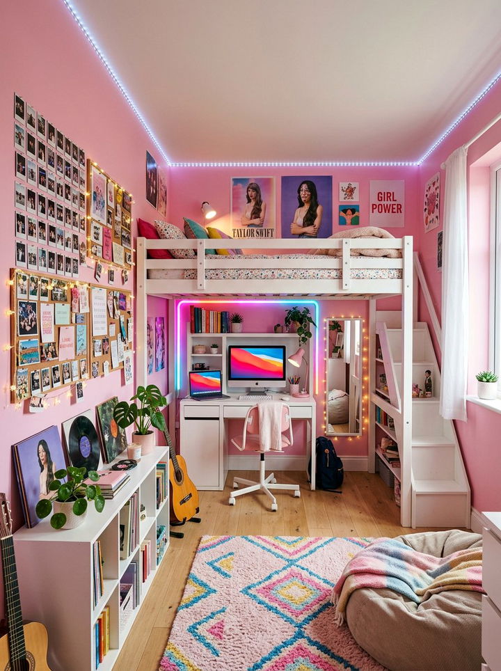 Teen pink bedroom - 30 bubblegum pink bedroom ideas