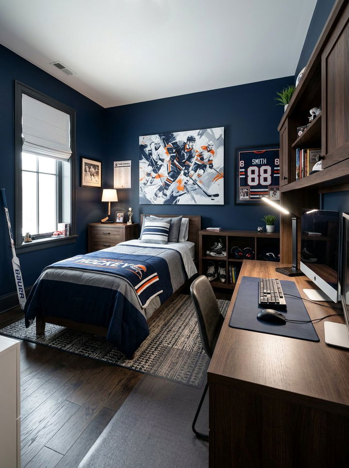 Teenage Hockey Bedroom - 30 hockey bedroom ideas