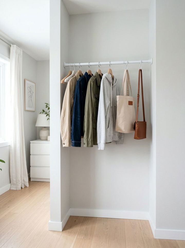 Tension Rod Organizer - 30 bedroom hanging organizers