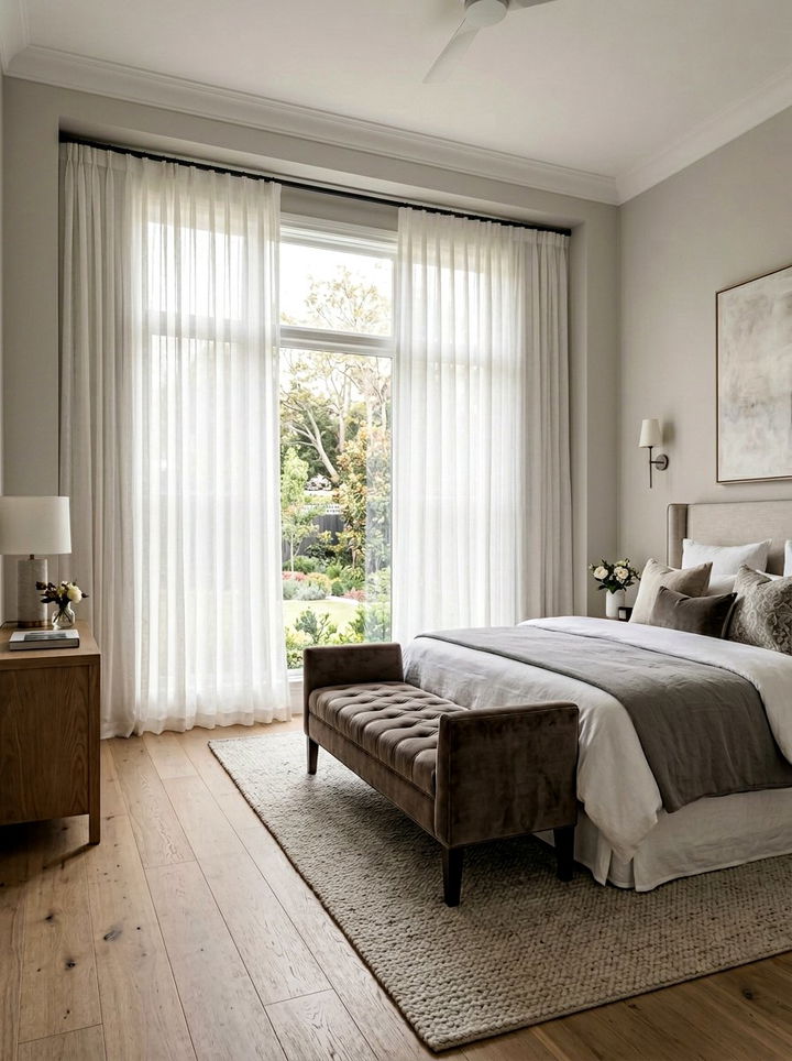 Tension rod curtains - 30 removable bedroom ideas