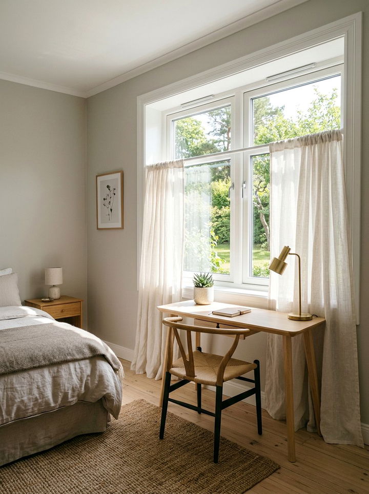 Tension rod curtains - 30 temporary bedroom ideas