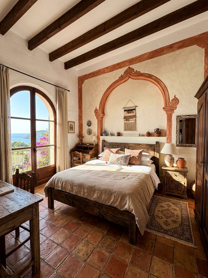 Terracotta And Cream Wall - 30 bedroom two tone walls