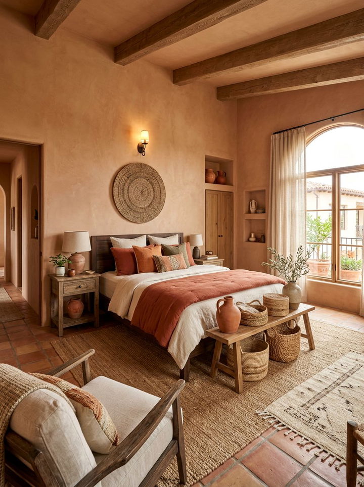 Terracotta Bedroom - 30 sanctuary bedroom ideas