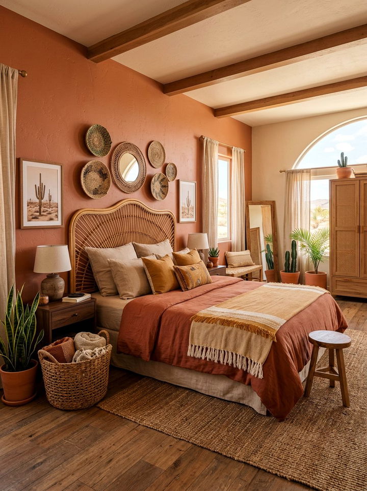 Terracotta Bedroom - 30 soothing bedroom color ideas