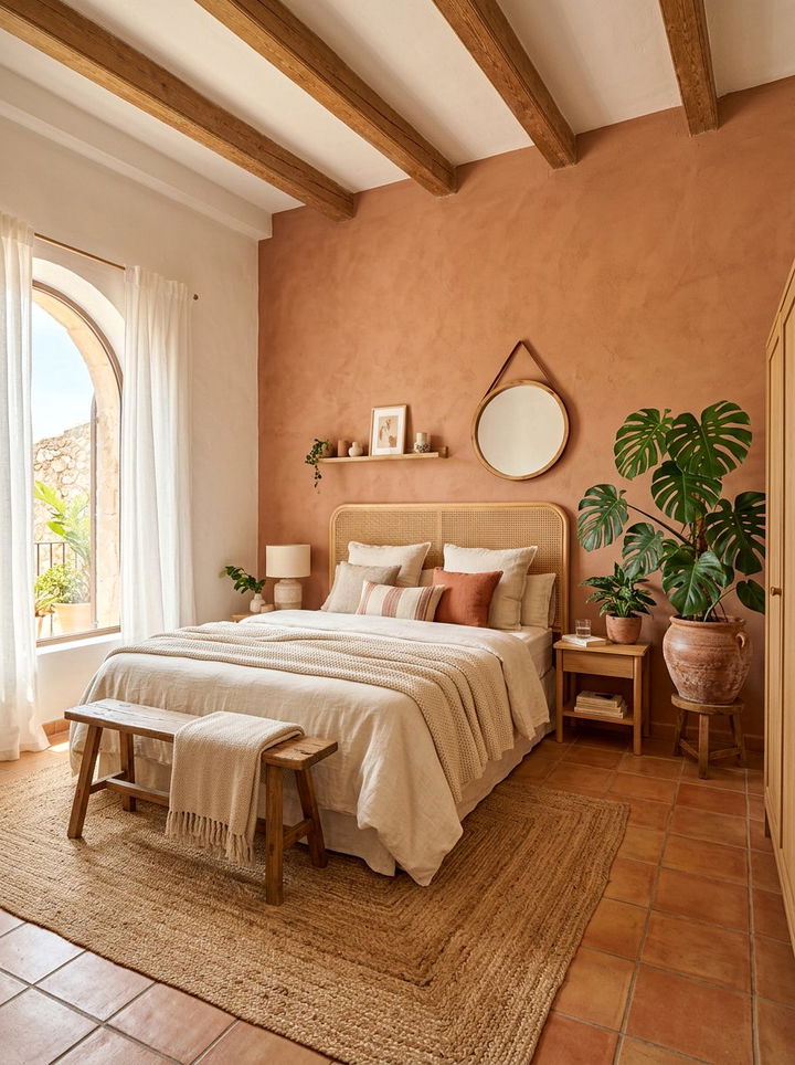Terracotta Bedroom - 30 warm tone bedroom ideas