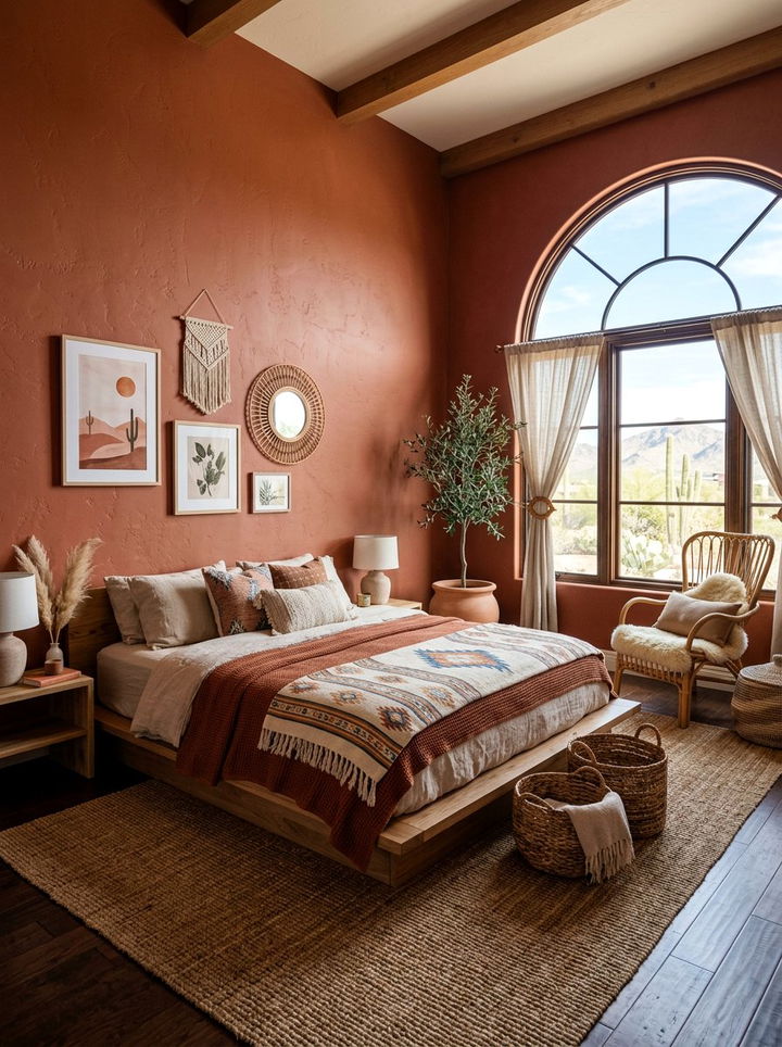 Terracotta Bedroom - 30 bedroom paint ideas