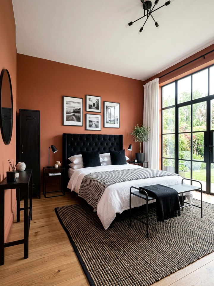 Terracotta Bedroom Black Accents - 30 terracotta accent wall bedroom