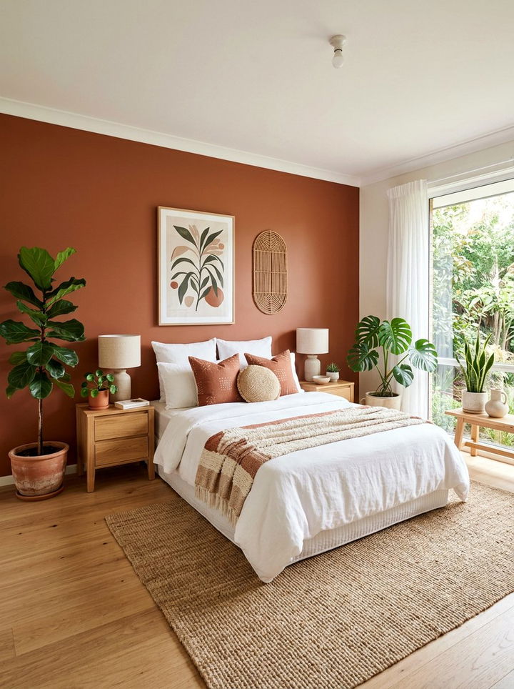 Terracotta Bedroom Decor - 30 bedroom warm settings